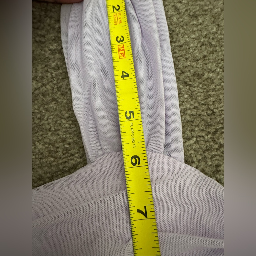 Hello Molly Sz4 lavender long body con polyester spandex dress - Picture 12 of 16